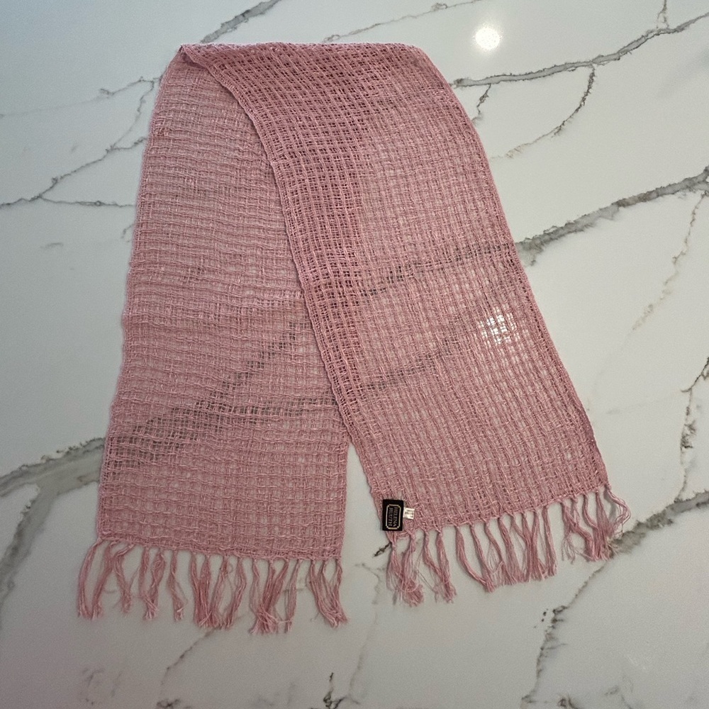 Vintage Helena Ruuth Scarf Linen Cotton Blend Italy